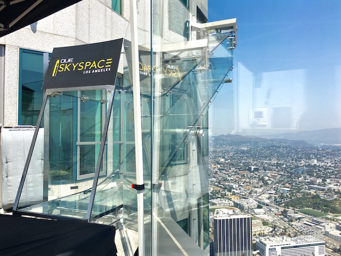 OUE Skyspace LA Skyslide Skyspace Los Angeles downtown glass slide us bank tower atwjustin.com
