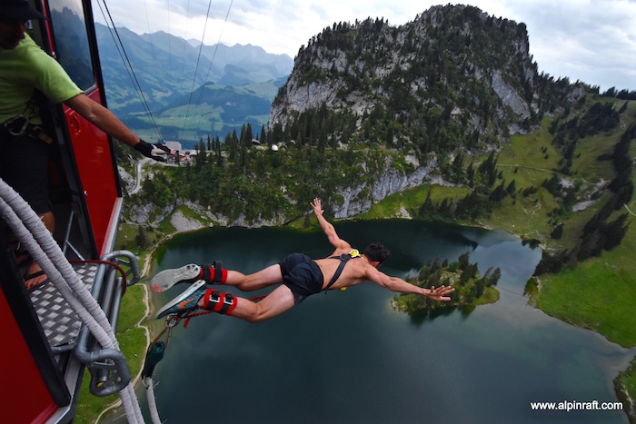 Bungee Jumping Interlaken Switzerland Stockhorn Alpin Raft outdoor adventure bungy jump