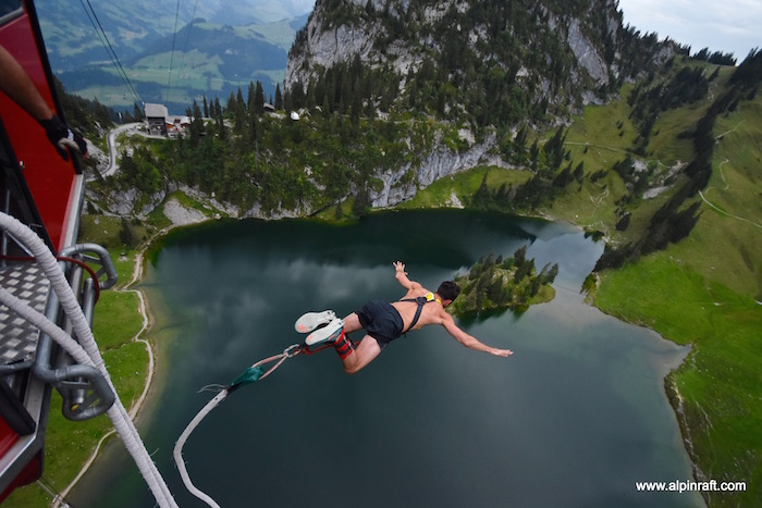 Bungee Jumping Interlaken Switzerland Stockhorn Alpin Raft outdoor adventure bungy jump