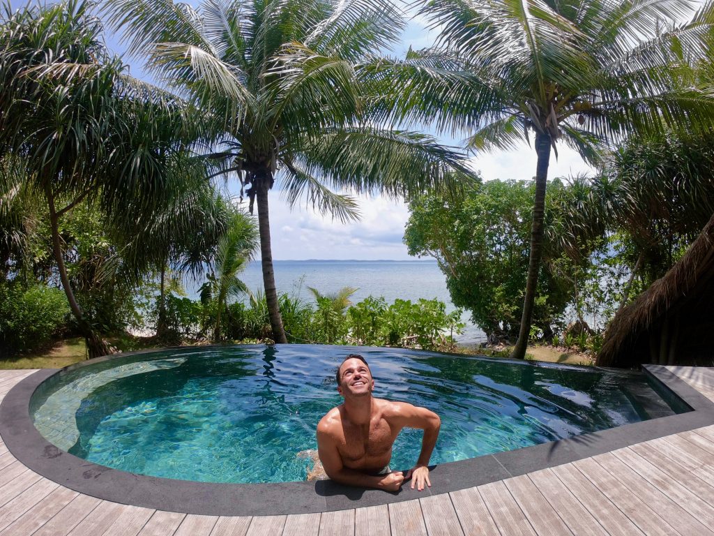Cempedak Island Indonesia private island infinity pool Justin Walter