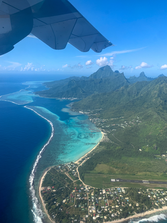 Air Tahiti plane views Moorea